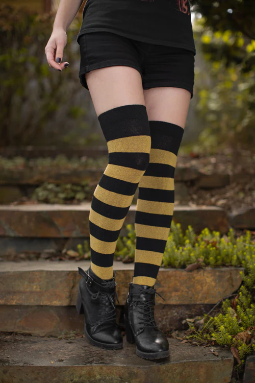 Striped Extraordinary Thigh High Socks - Image 6
