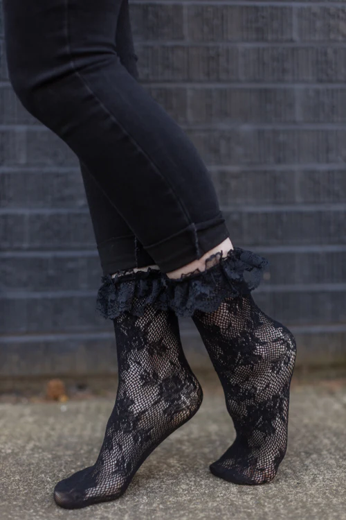 Floral Lace Anklets - Image 2