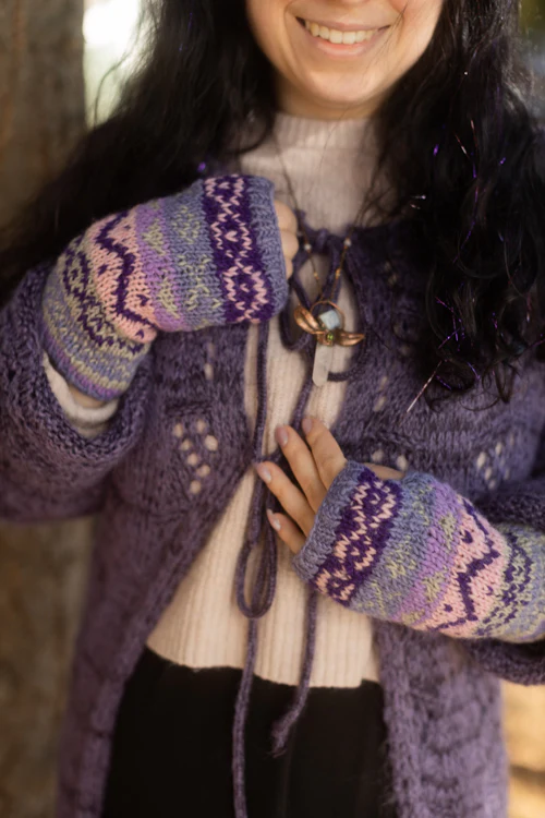 Geometric Wool Arm Warmers - Image 11