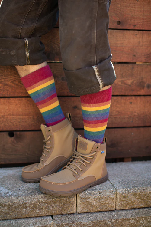 Heather Rainbow Striped Crew - Image 6