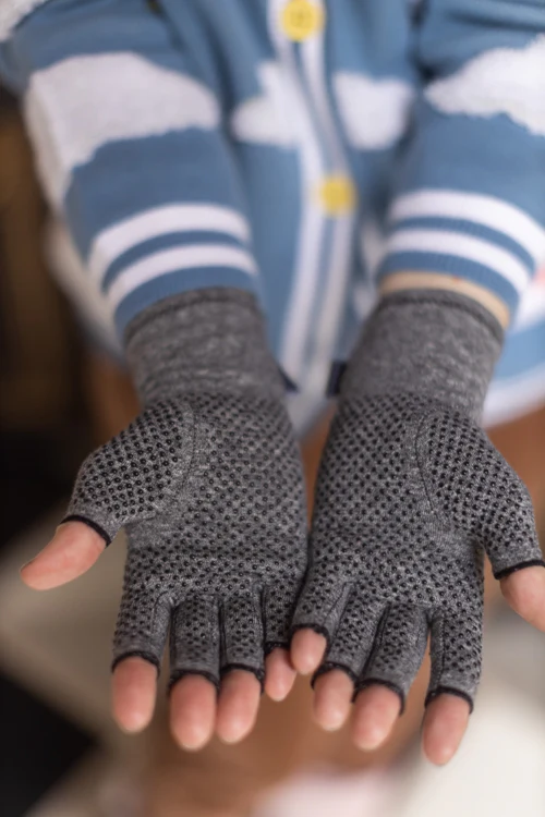 Imak Active Compression Fingerless Gloves with Grips