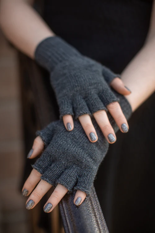 Knit Fingerless Gloves - Image 10