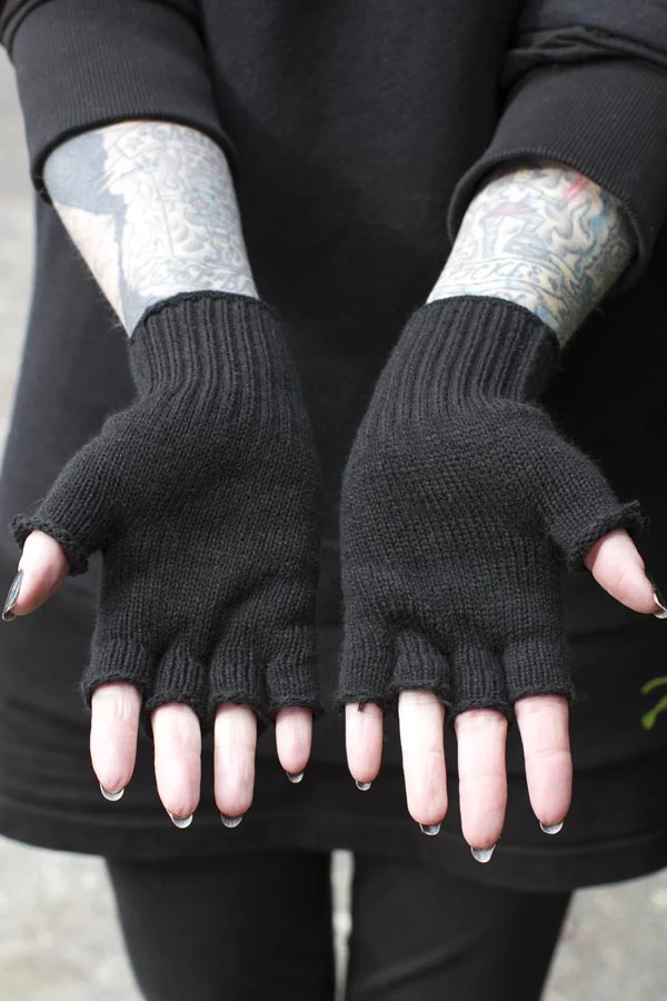 Knit Fingerless Gloves - Image 2