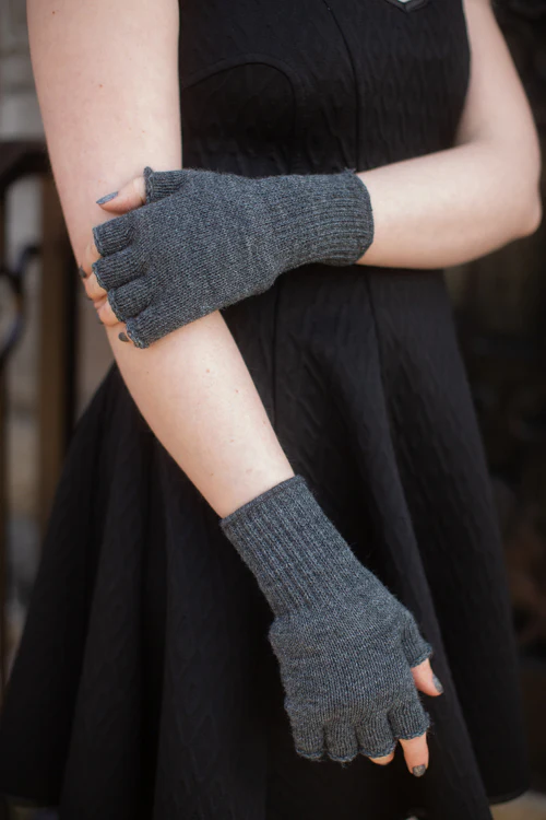 Knit Fingerless Gloves - Image 8