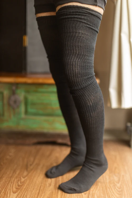 Larger Footed Long Cuffable Scrunchable Socks - Image 2