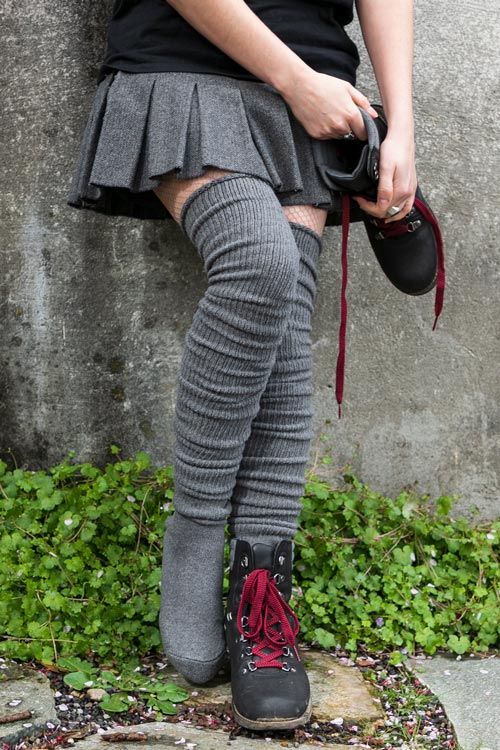 Larger Footed Long Cuffable Scrunchable Socks - Image 9