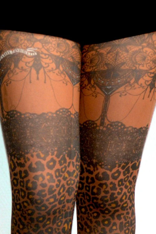 Leopardo Printed Tights - Image 4