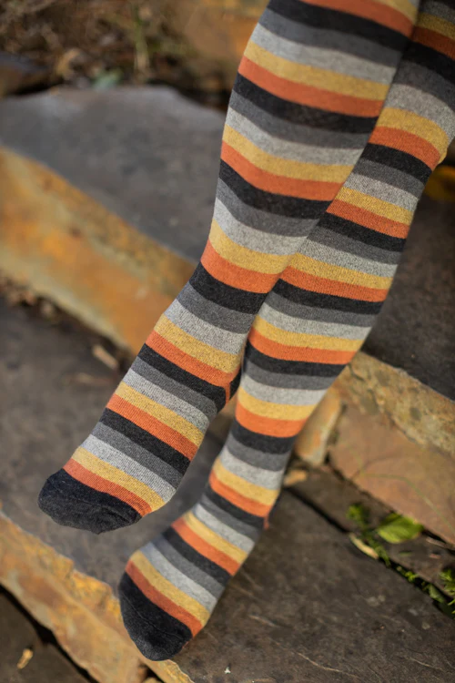 Longer Desert Sunset Stripes Extraordinary Thigh High Socks - Image 2