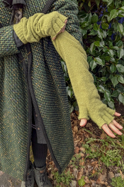 Longer Knit Fingerless Gloves - Image 3