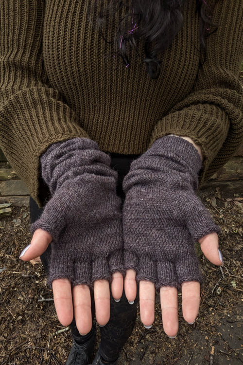 Longer Knit Fingerless Gloves - Image 6