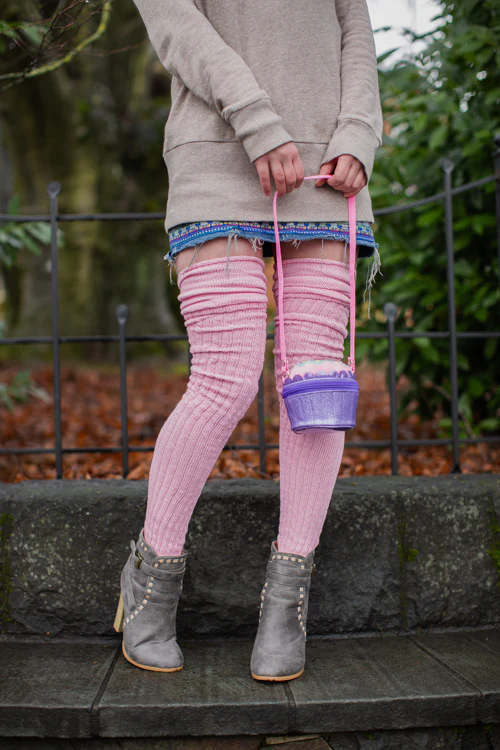 Longer M45 Ribbed Thigh High with Roll Top - Image 10