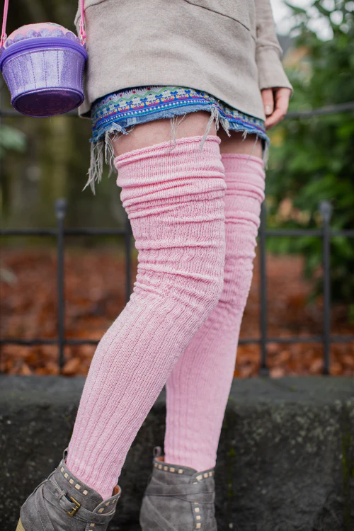 Longer M45 Ribbed Thigh High with Roll Top - Image 11