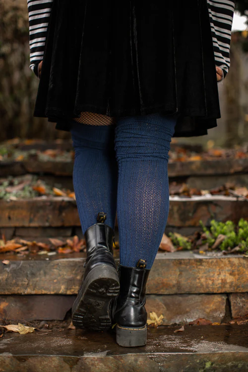 Longer M45 Ribbed Thigh High with Roll Top - Image 14