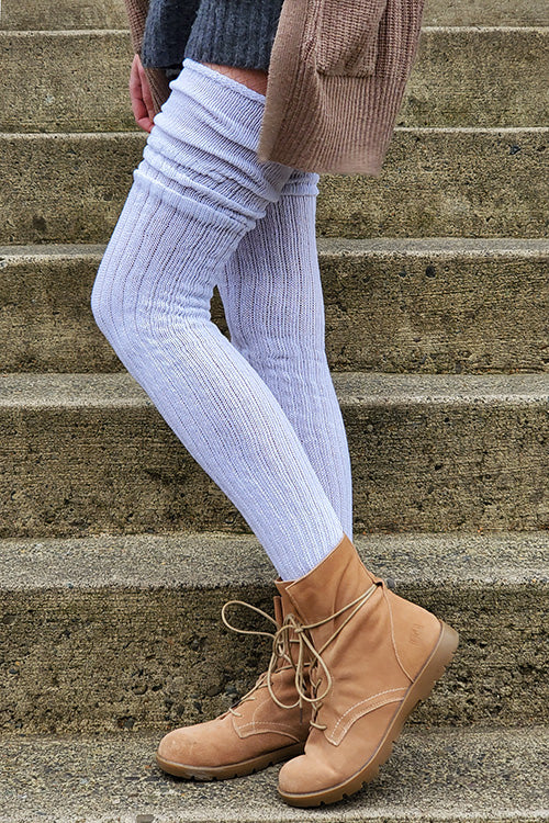 Longer M45 Ribbed Thigh High with Roll Top - Image 18