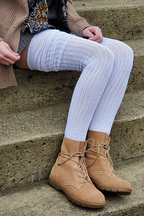 Longer M45 Ribbed Thigh High with Roll Top - Image 22