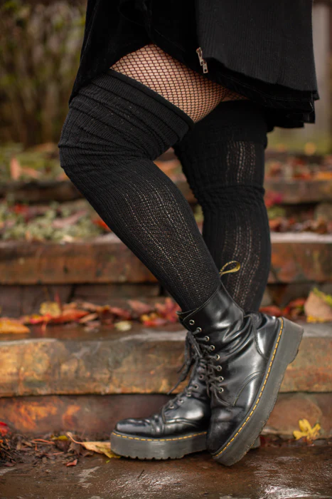 Longer M45 Ribbed Thigh High with Roll Top - Image 3