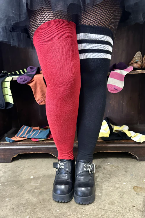 Longer Mystery Mismatch Extraordinary Thigh High Socks - Image 5