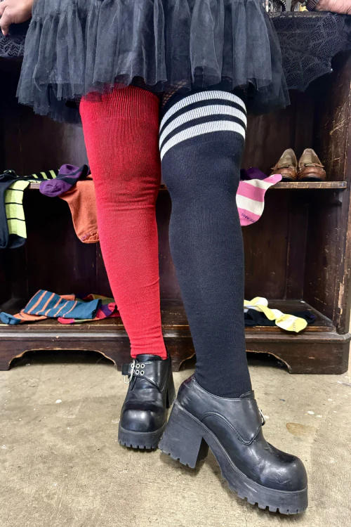 Longer Mystery Mismatch Extraordinary Thigh High Socks - Image 6