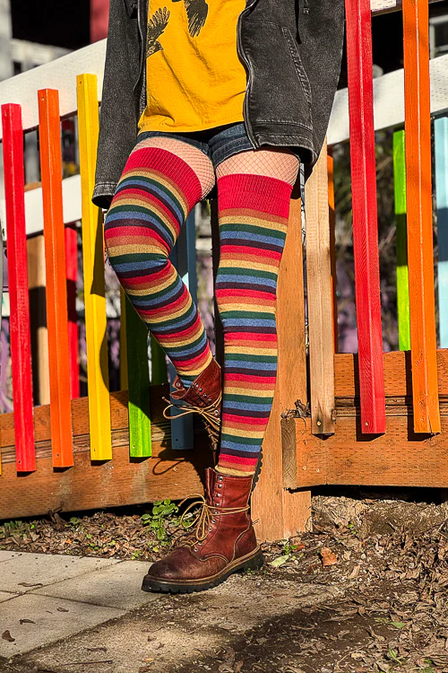 Longer Over the Rainbow Extraordinary Thigh High Socks - Image 3