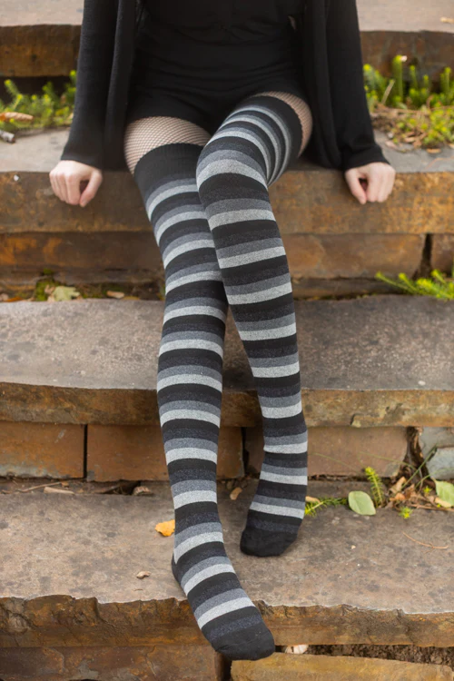 Longer Portland Stripes Extraordinary Thigh High Socks - Image 2