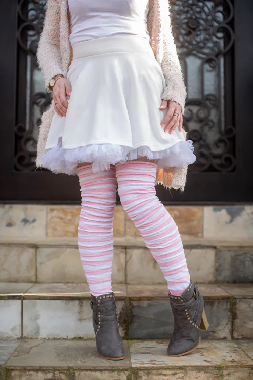 M Stripes Thigh High Socks - Image 17