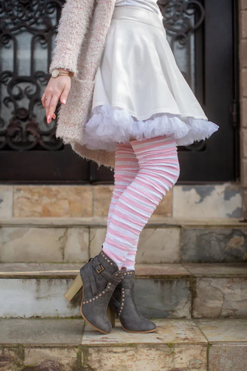 M Stripes Thigh High Socks - Image 18