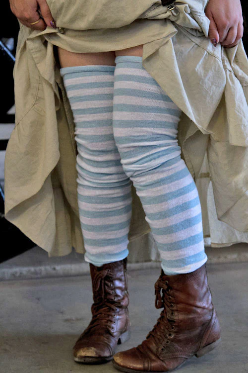 M Stripes Thigh High Socks - Image 24