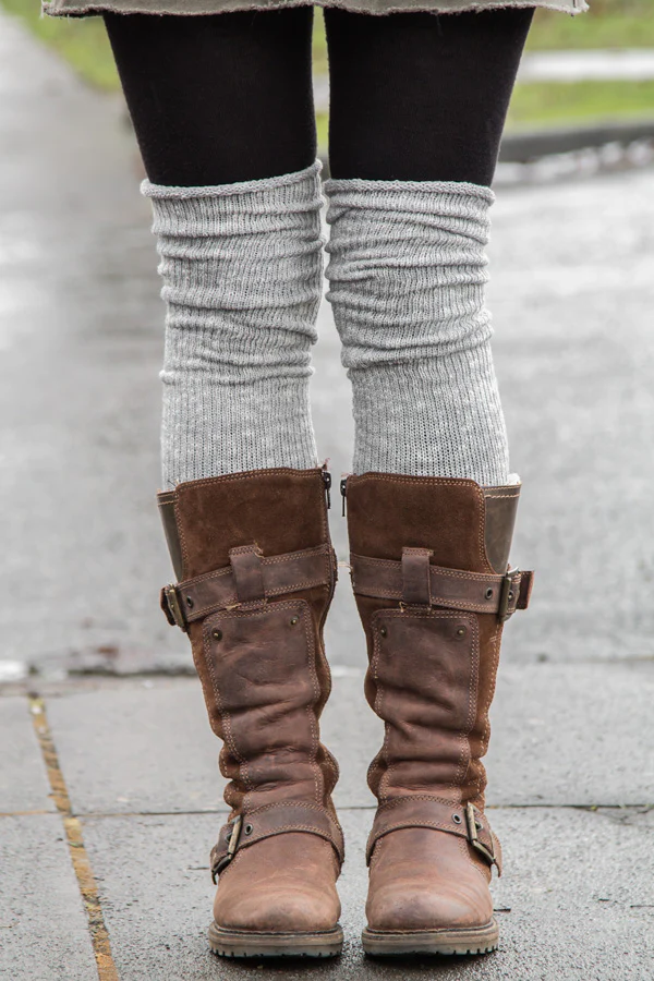 Marled Scrunchable Thigh High Socks - Image 11