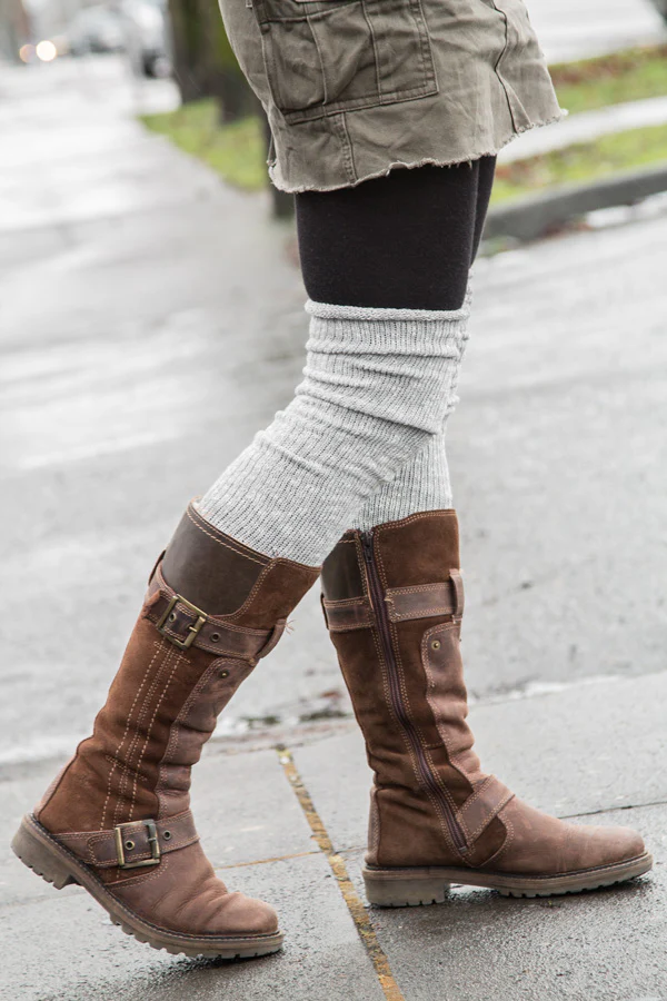 Marled Scrunchable Thigh High Socks - Image 12