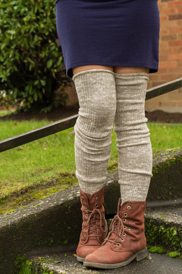 Marled Scrunchable Thigh High Socks - Image 15