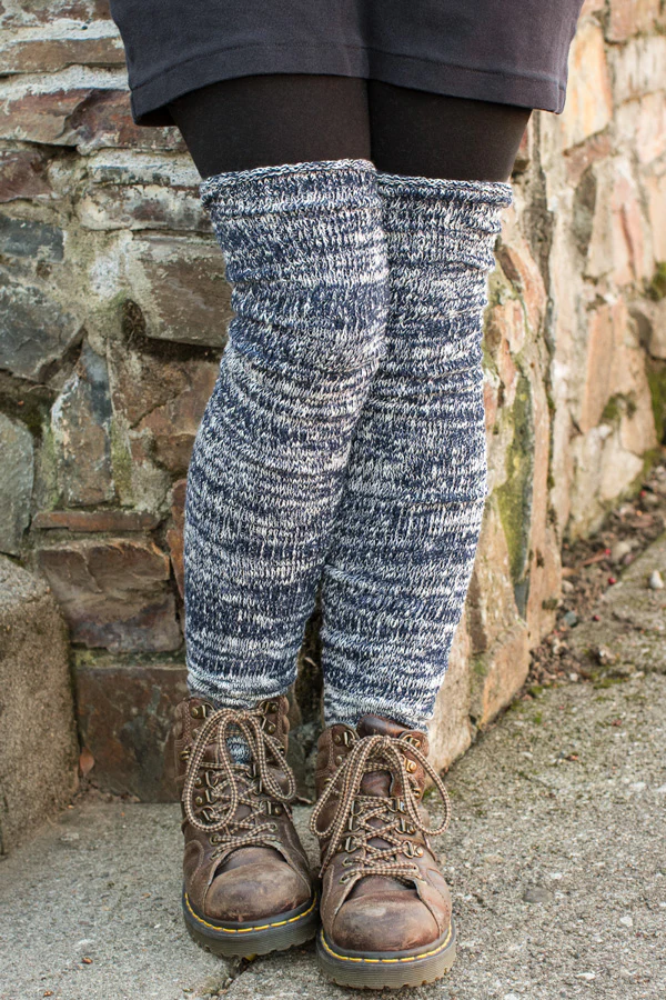 Marled Scrunchable Thigh High Socks - Image 20