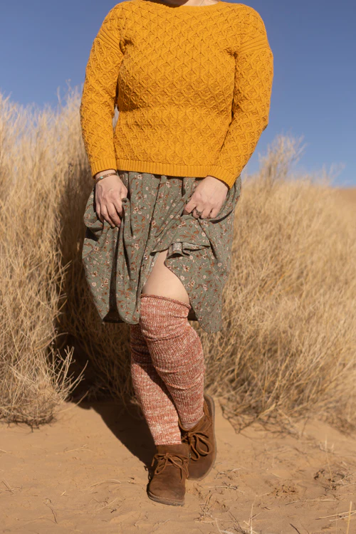 Marled Scrunchable Thigh High Socks - Image 25