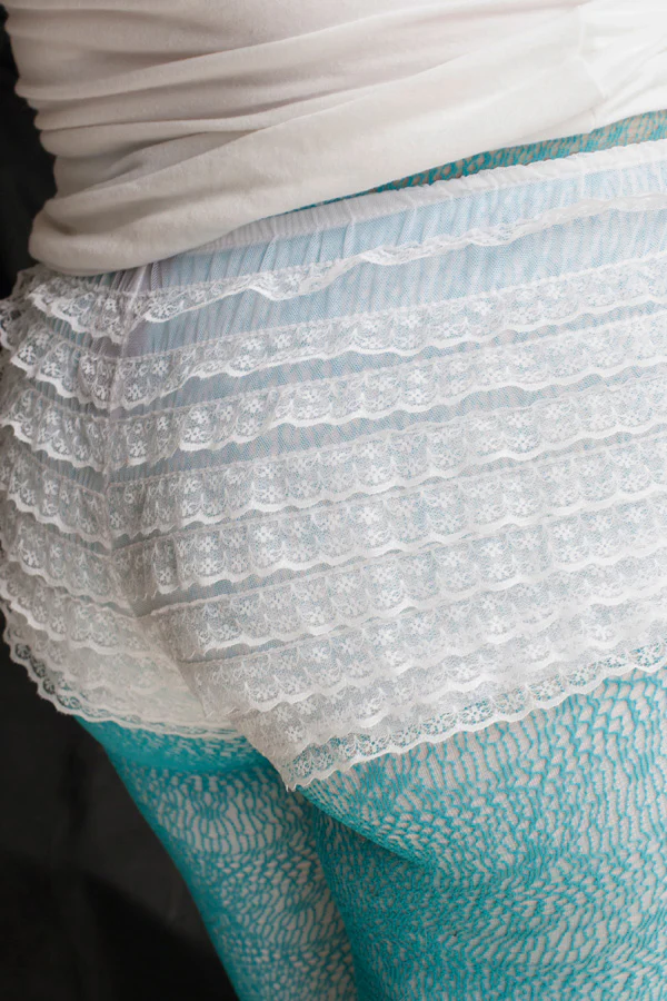 Micromesh Lace Ruffle Tanga Short - Image 9