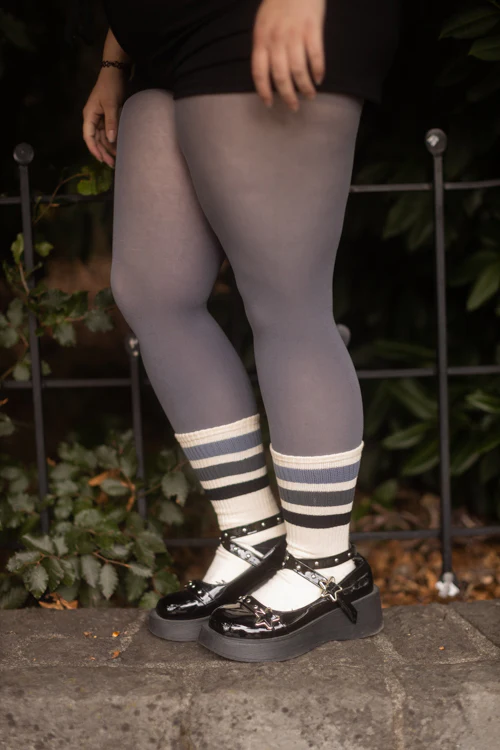 Mike Black Retro Gym Crew Socks - Image 3