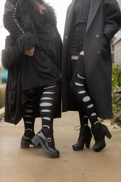 Moon Phases Thigh High Socks
