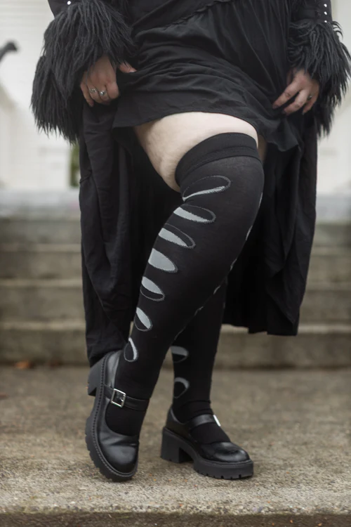 Moon Phases Thigh High Socks - Image 3