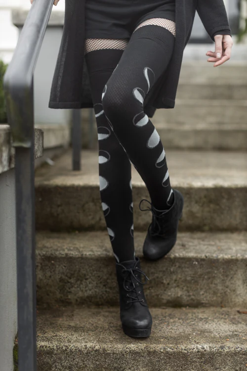 Moon Phases Thigh High Socks - Image 4