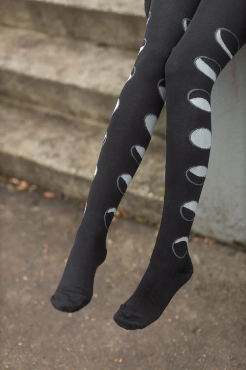 Moon Phases Thigh High Socks - Image 7