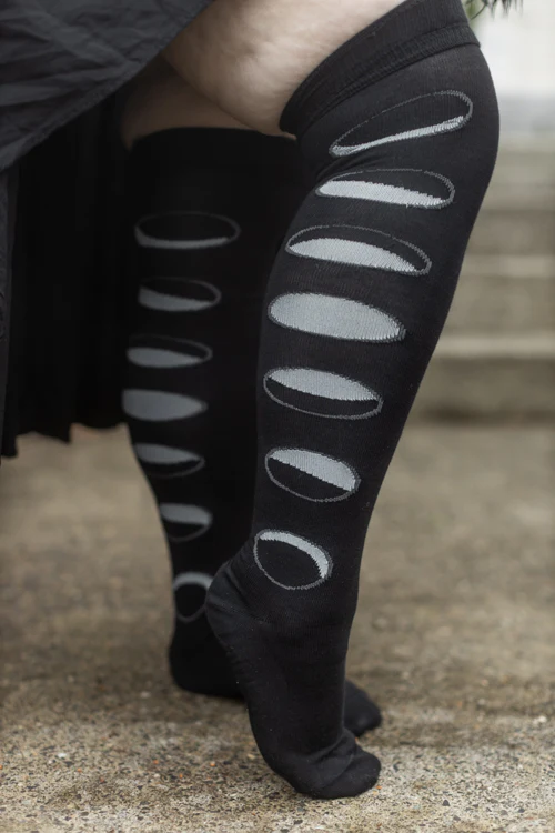 Moon Phases Thigh High Socks - Image 9