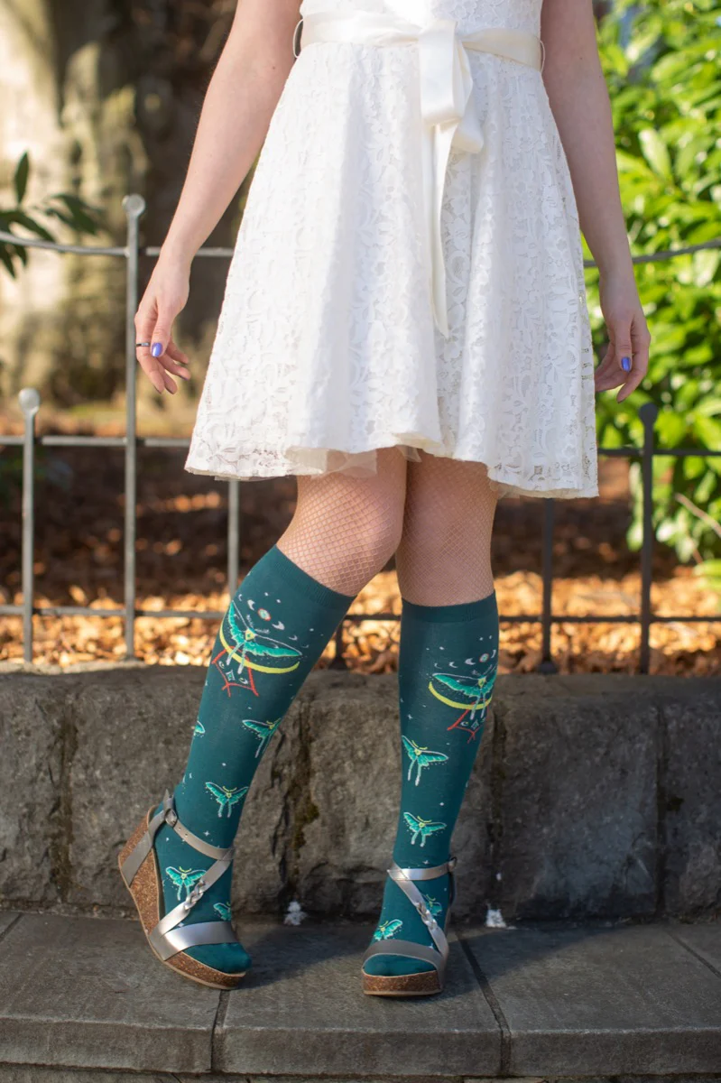Mystic Moth Glow in the Dark Knee High - Image 2
