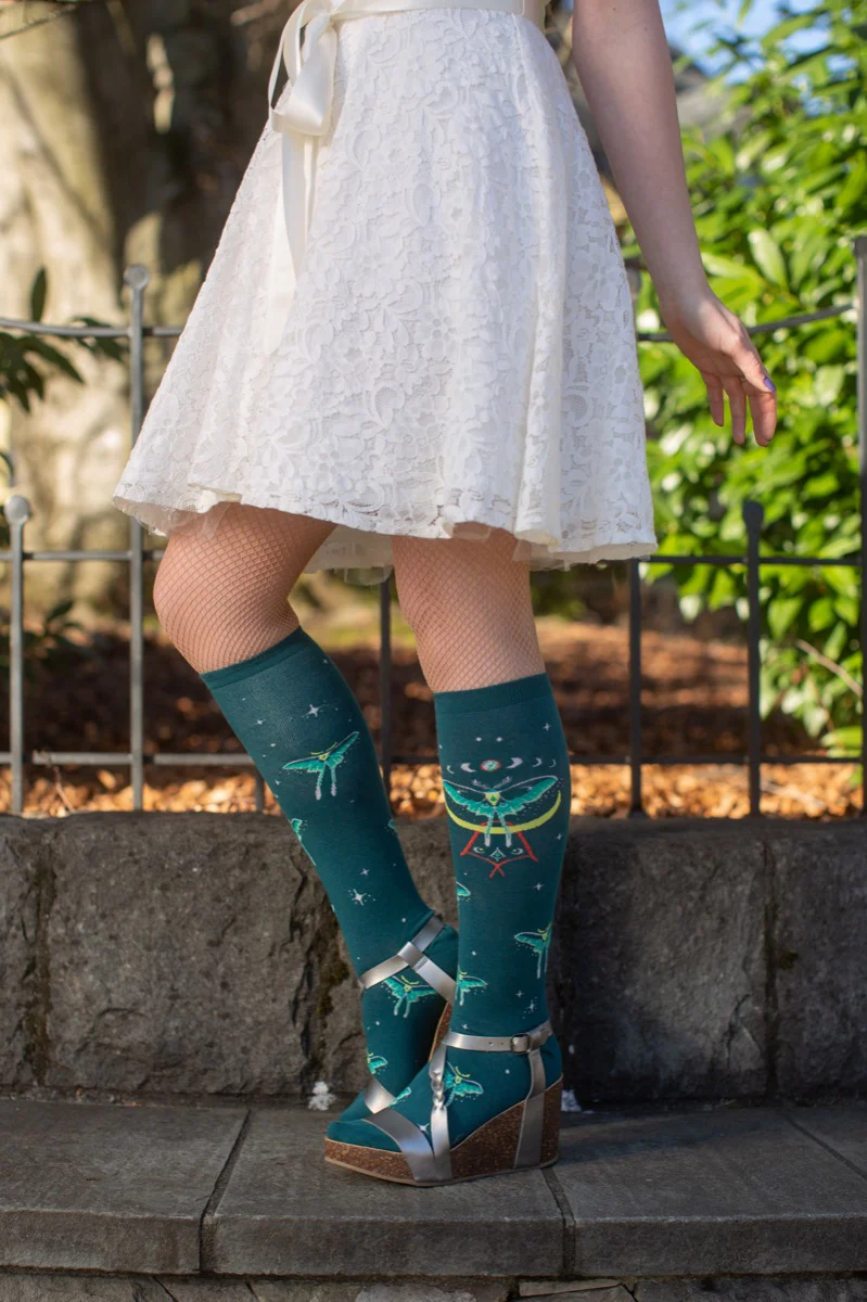 Mystic Moth Glow in the Dark Knee High - Image 4