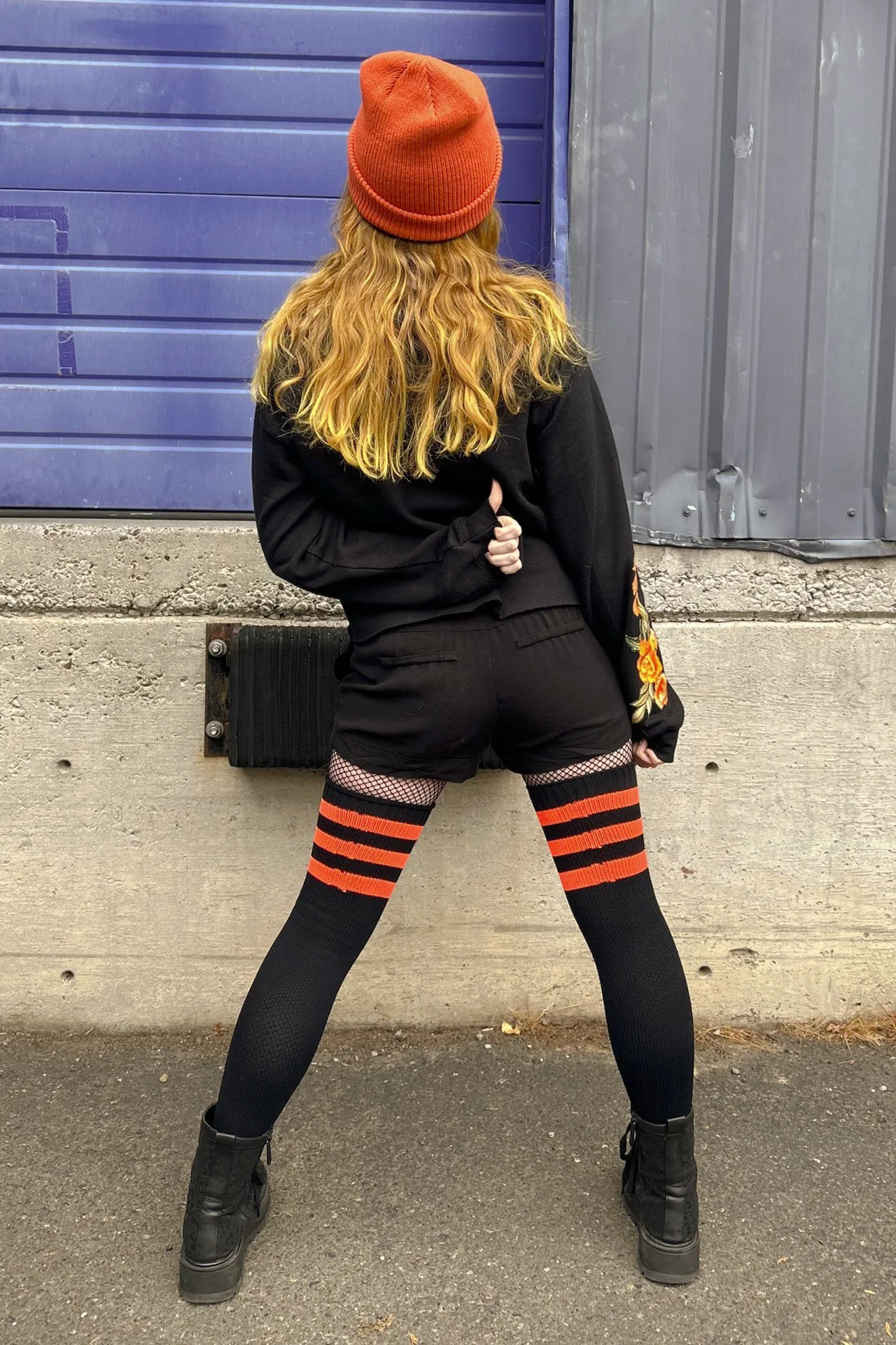 Neon Power Stripe Thigh High Socks - Image 8