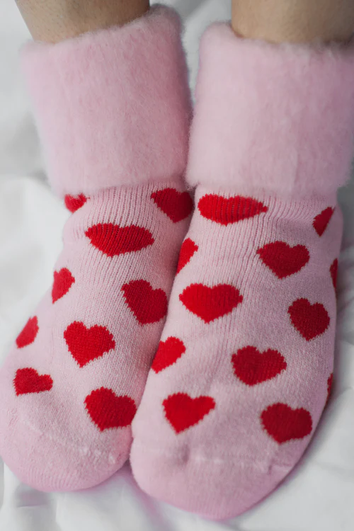 New Zealand Bed Socks with Hearts - Image 6