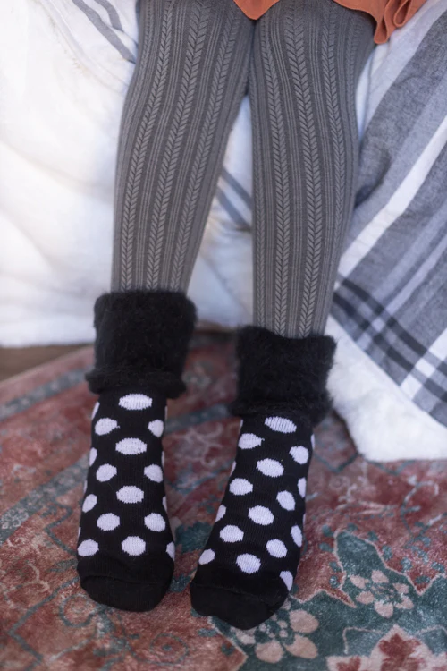 New Zealand Bed Socks with Polka Dots - Image 2