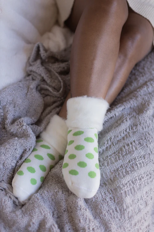 New Zealand Bed Socks with Polka Dots - Image 9