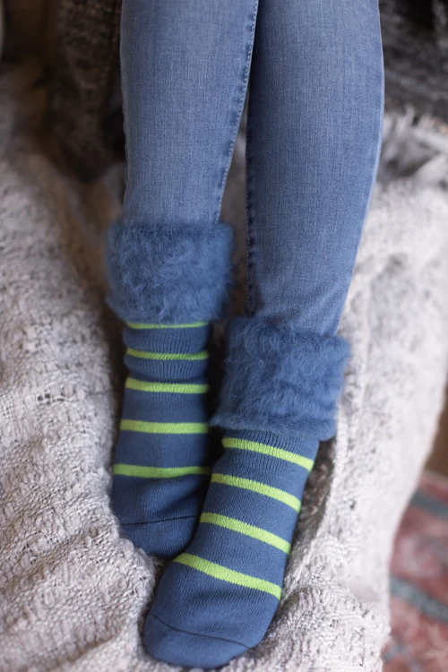 New Zealand Bed Socks with Stripes - Image 15