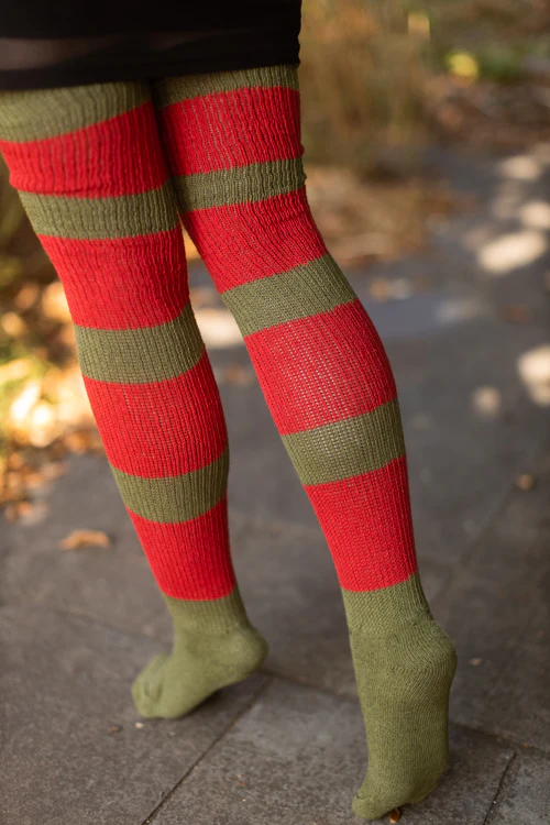 Nightmare Sweater Stripes Thigh High - Image 5