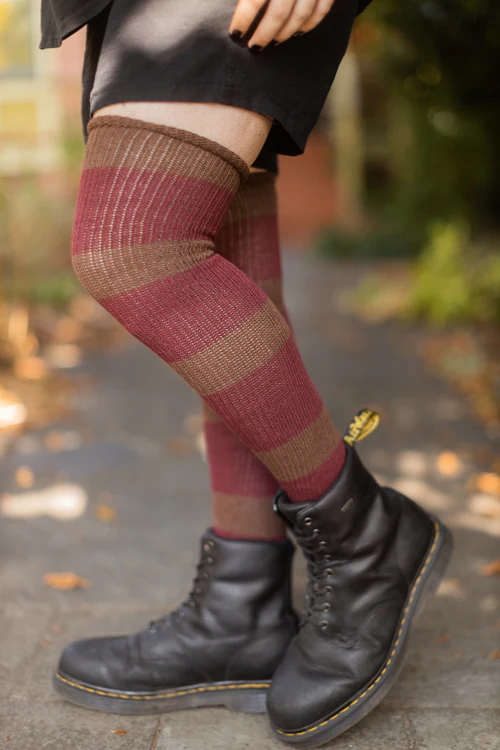 Nightmare Sweater Stripes Thigh High - Crystal Lake - Image 2
