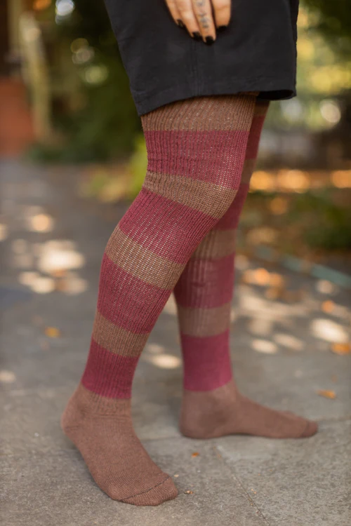 Nightmare Sweater Stripes Thigh High - Crystal Lake - Image 3