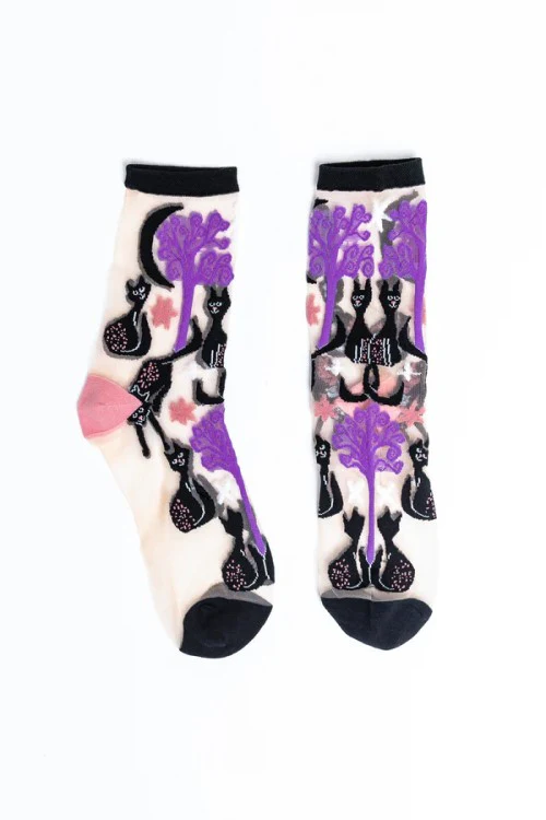 Nocturnal Cat Sheer Crew - Image 6